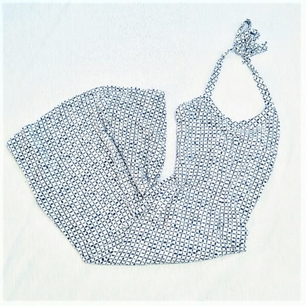 NWT Vineyard Vines Silk Blue White Tie Dye Maxi